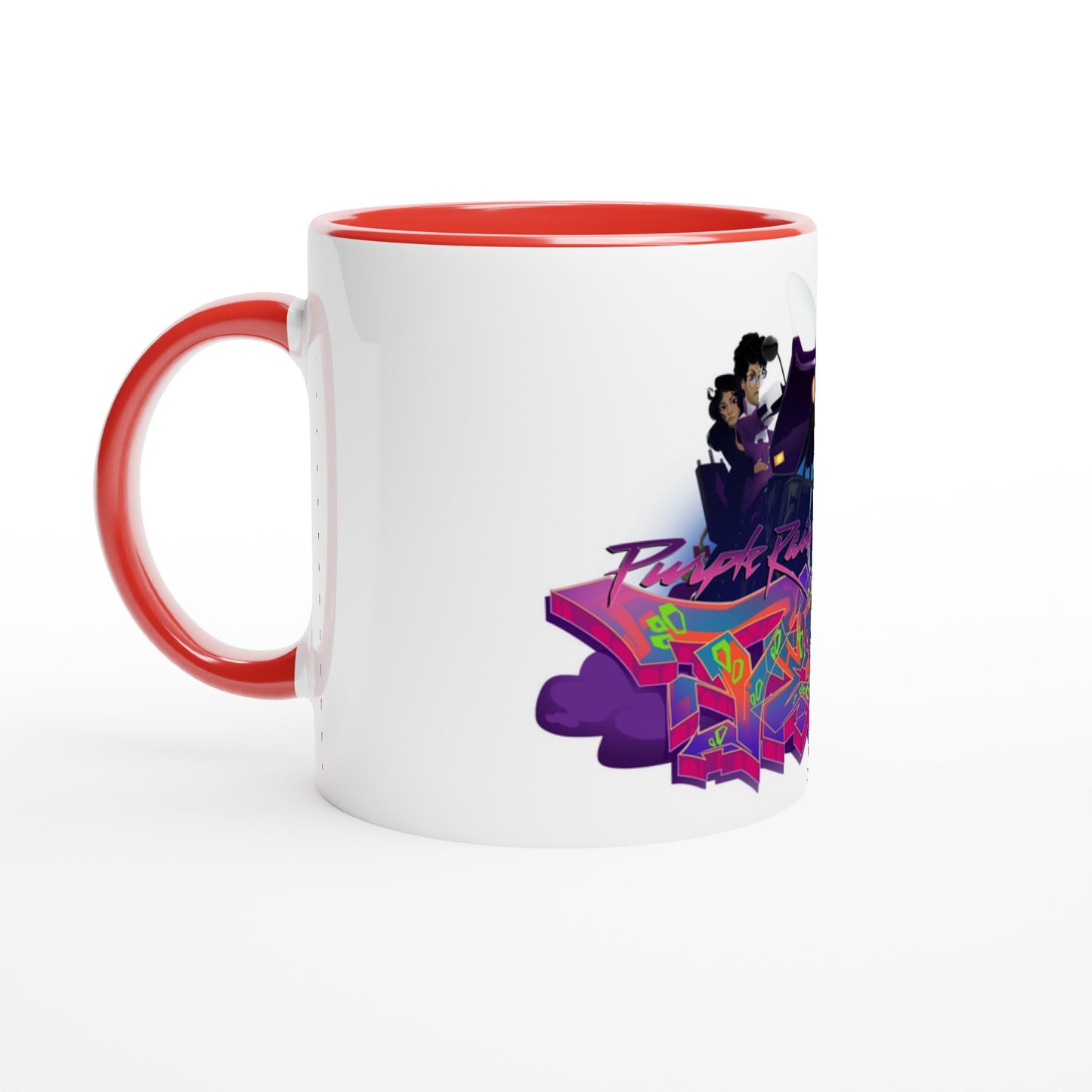 Purple Reign White 11oz Ceramic Mug with Color Inside
