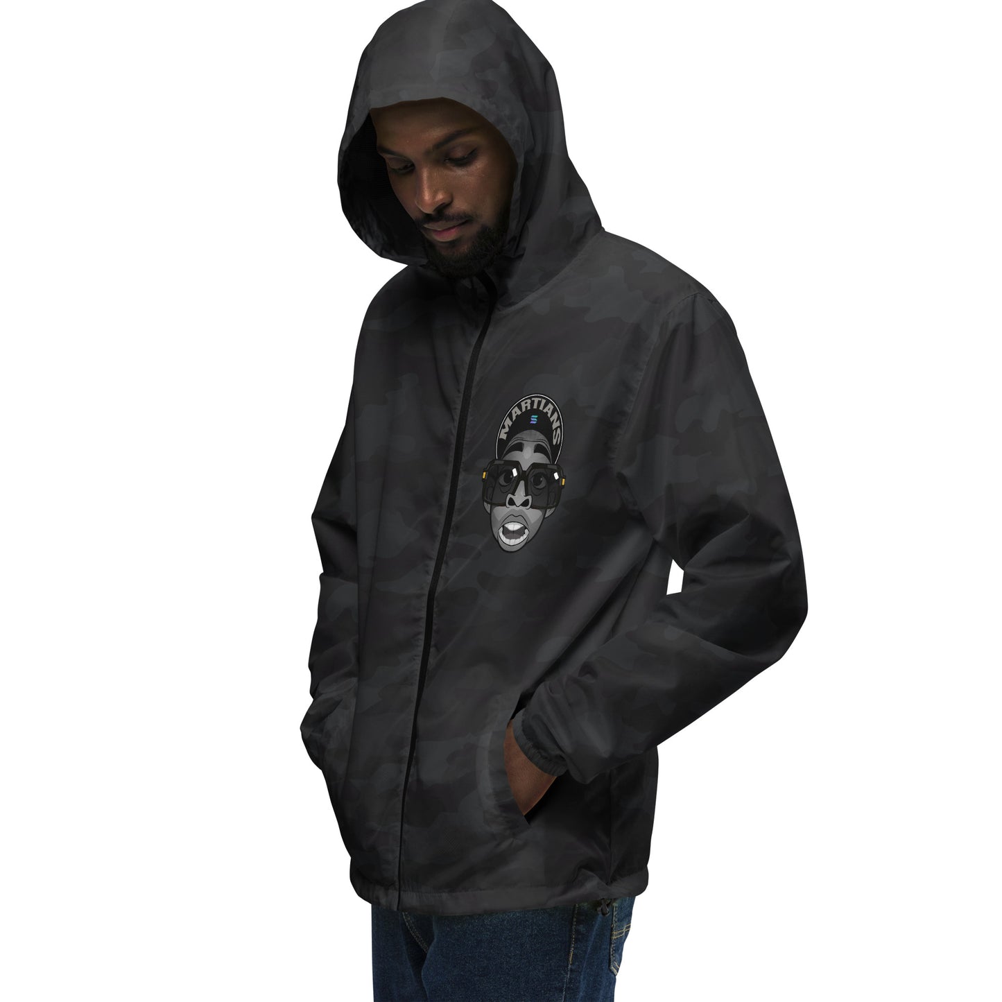 MARTIANS Unisex lightweight zip up windbreaker