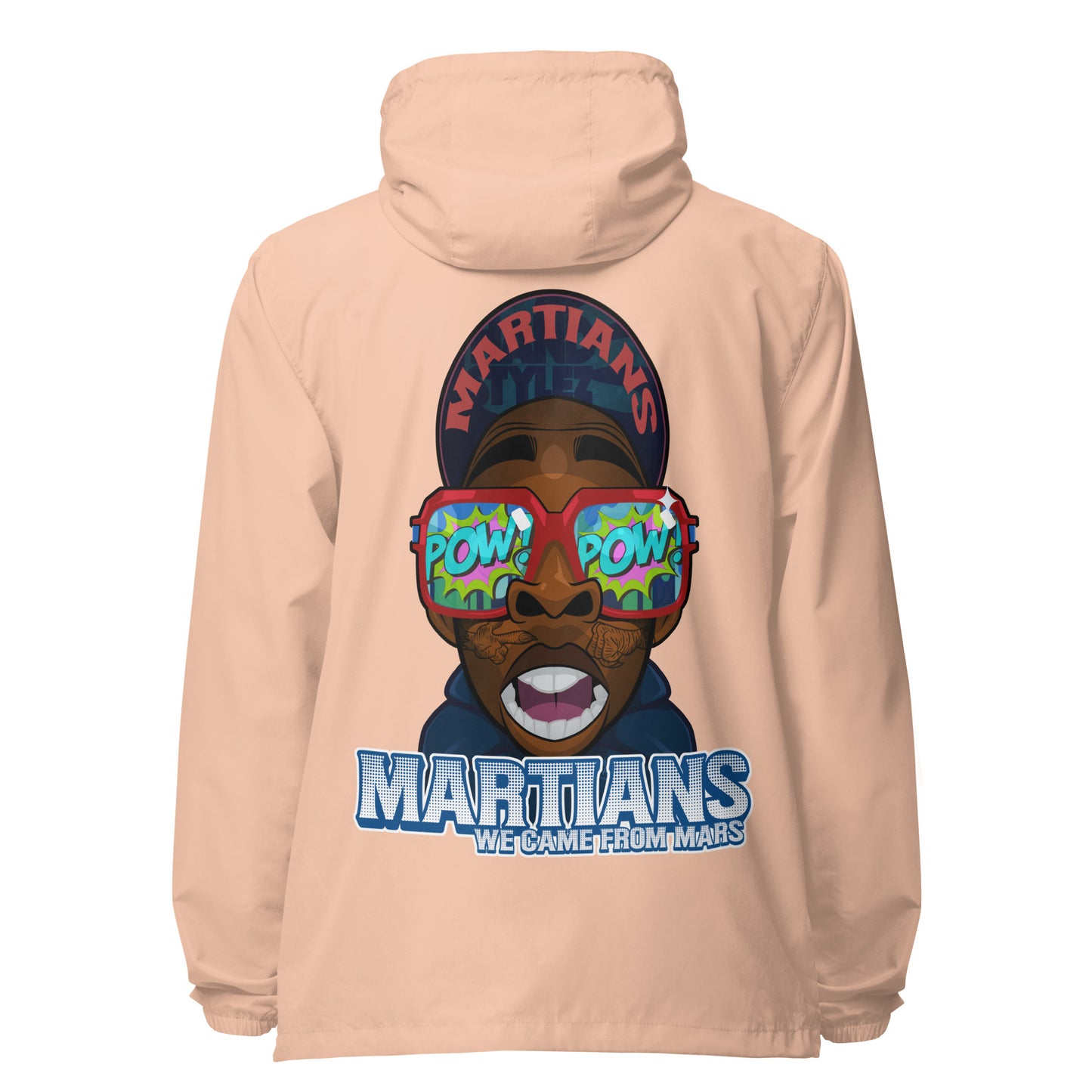 MARTIANS Unisex lightweight zip up windbreaker