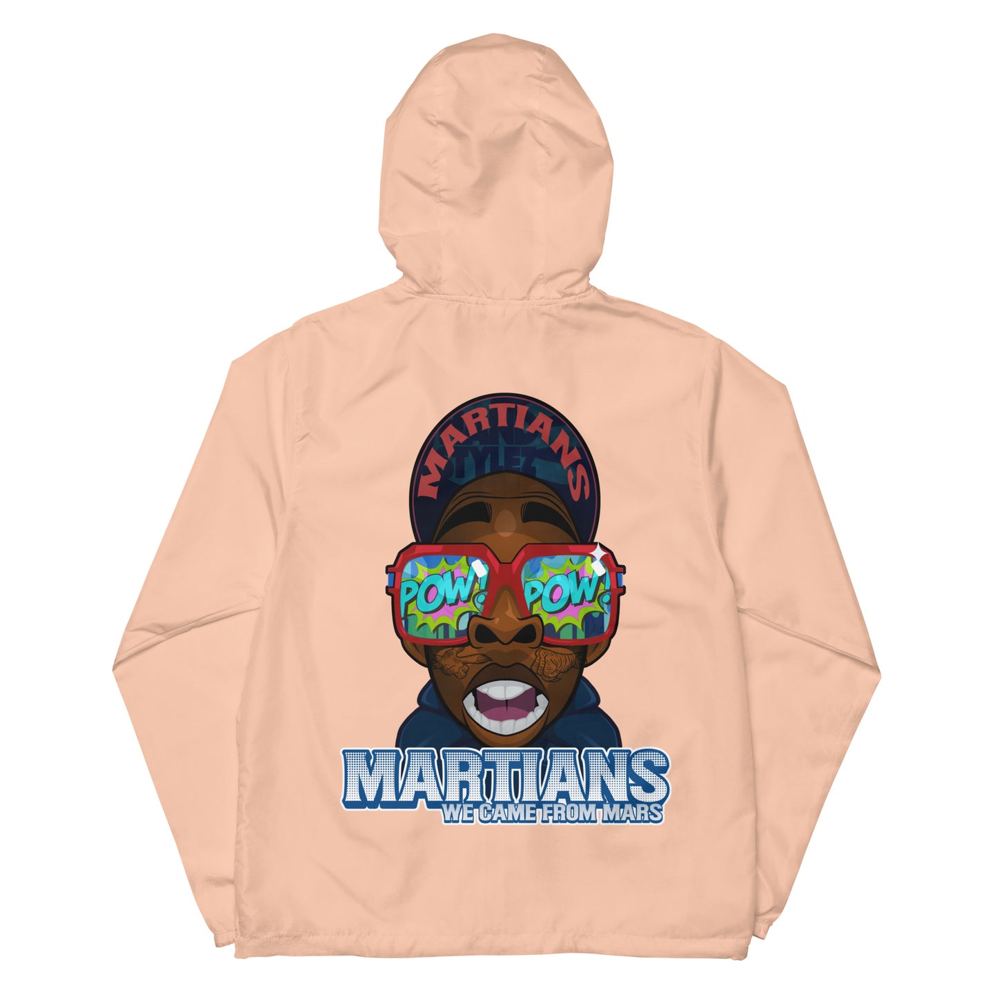 MARTIANS Unisex lightweight zip up windbreaker