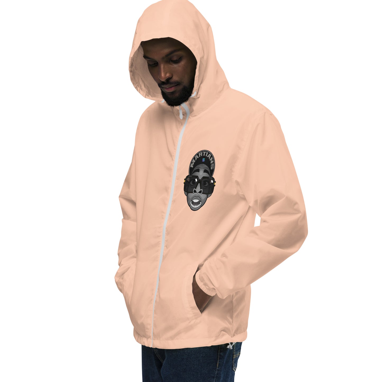 MARTIANS Unisex lightweight zip up windbreaker