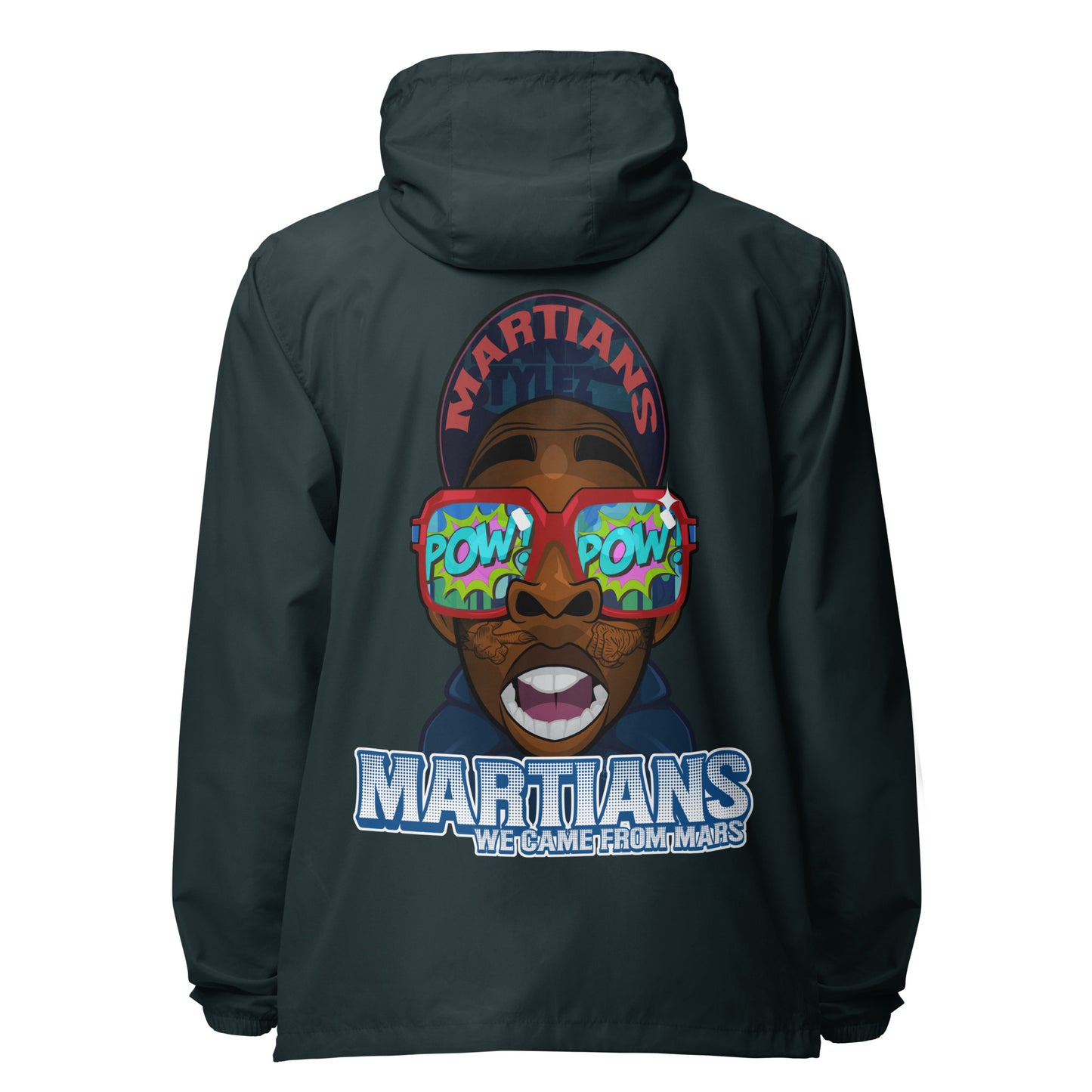 MARTIANS Unisex lightweight zip up windbreaker