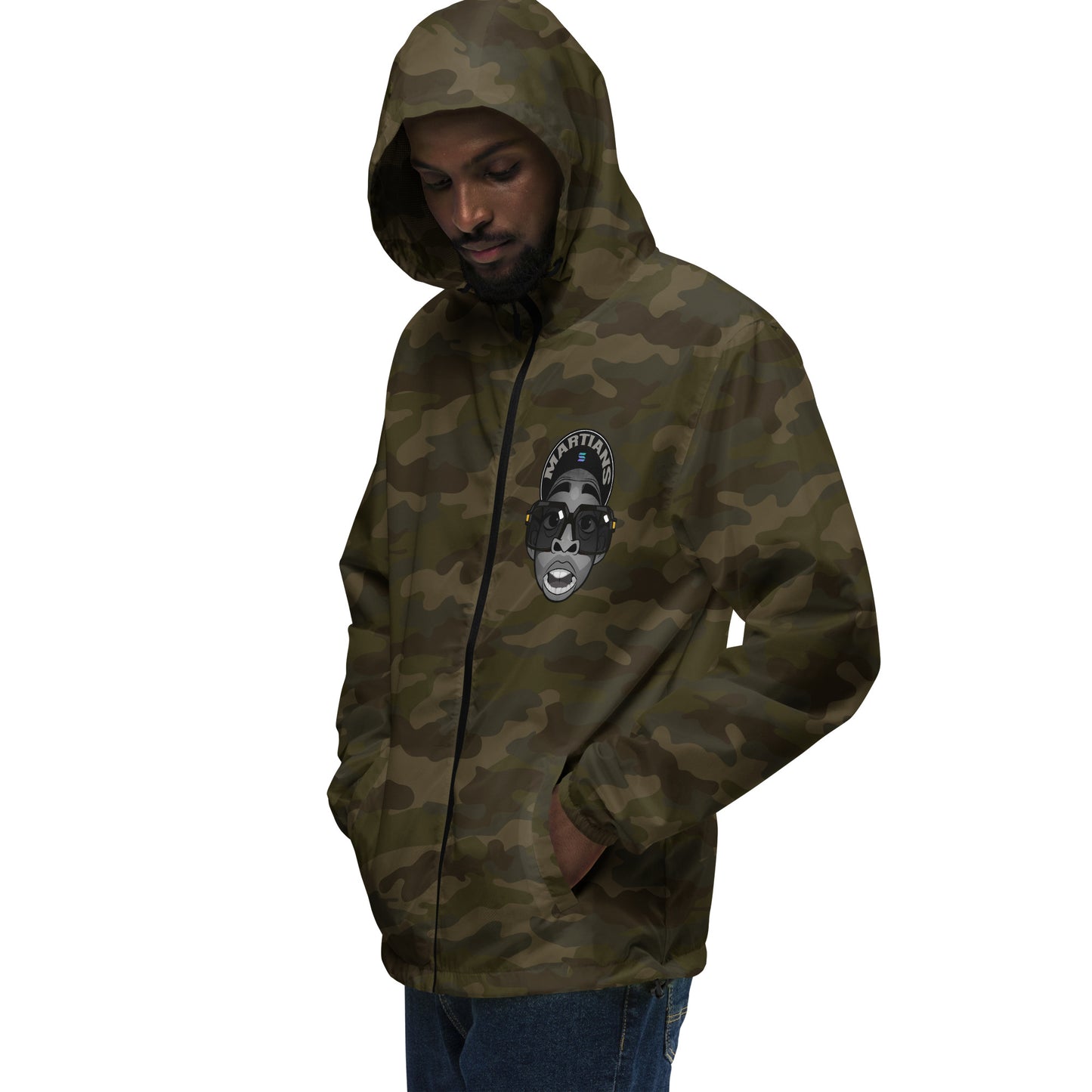 MARTIANS Unisex lightweight zip up windbreaker