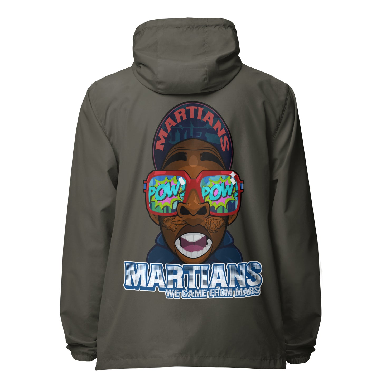 MARTIANS Unisex lightweight zip up windbreaker
