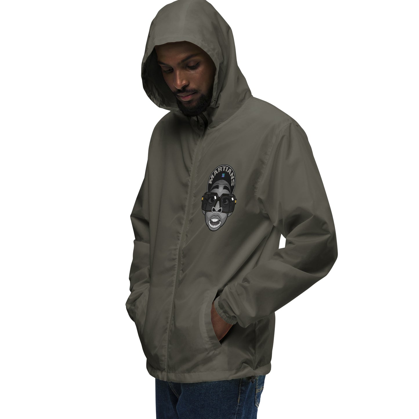 MARTIANS Unisex lightweight zip up windbreaker