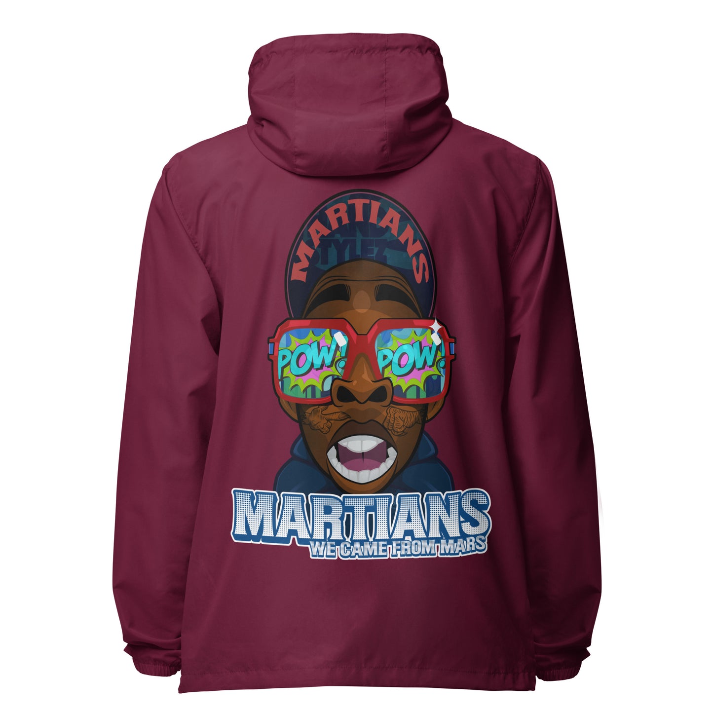 MARTIANS Unisex lightweight zip up windbreaker