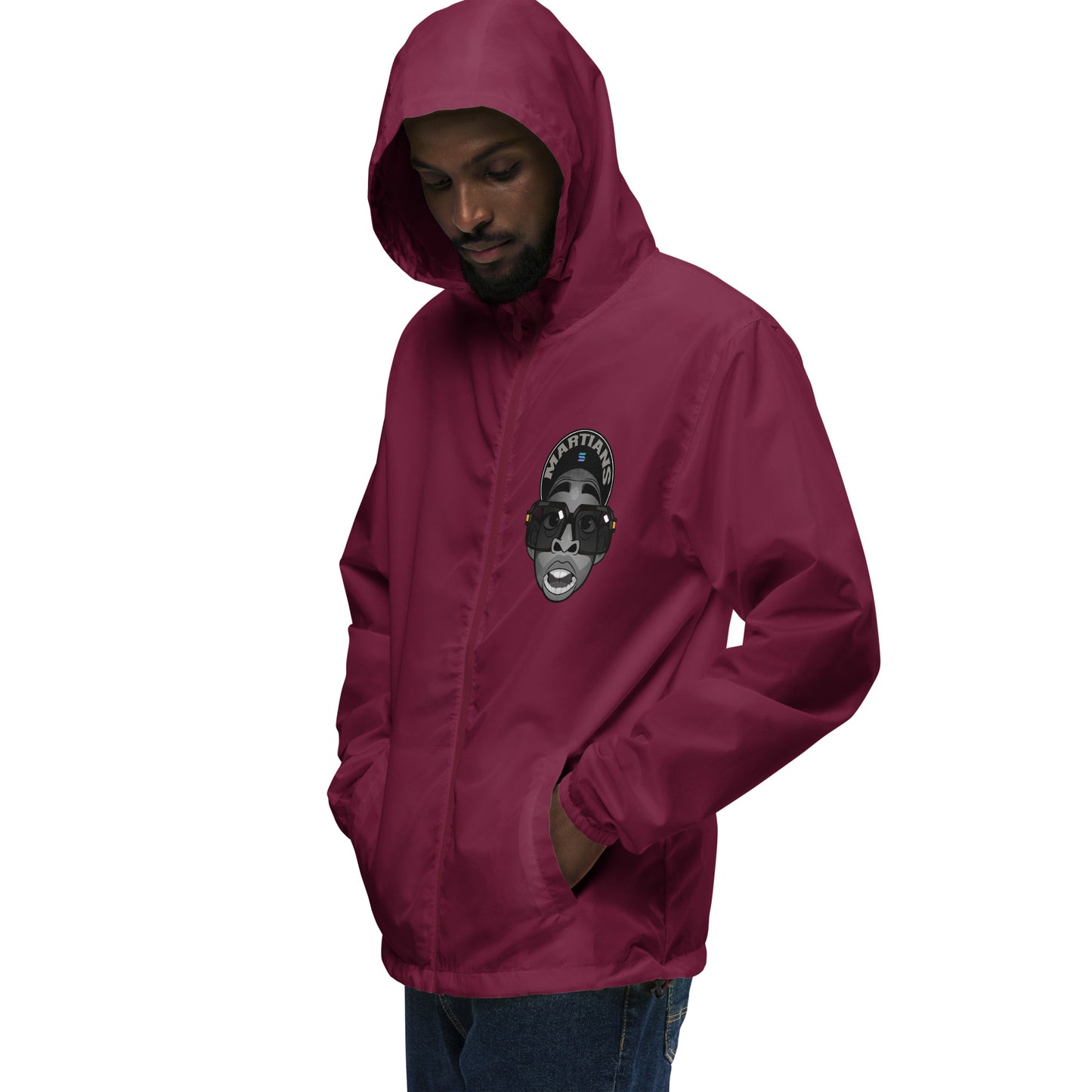 MARTIANS Unisex lightweight zip up windbreaker
