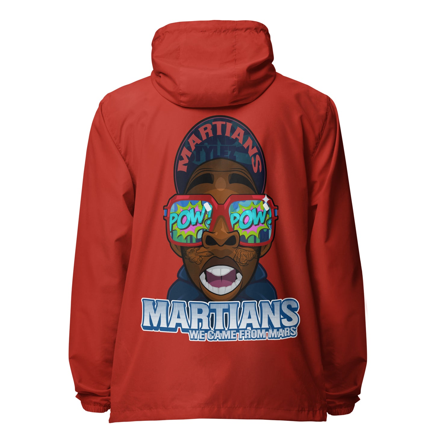 MARTIANS Unisex lightweight zip up windbreaker