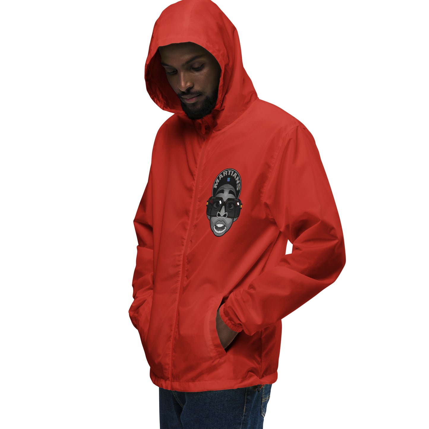 MARTIANS Unisex lightweight zip up windbreaker