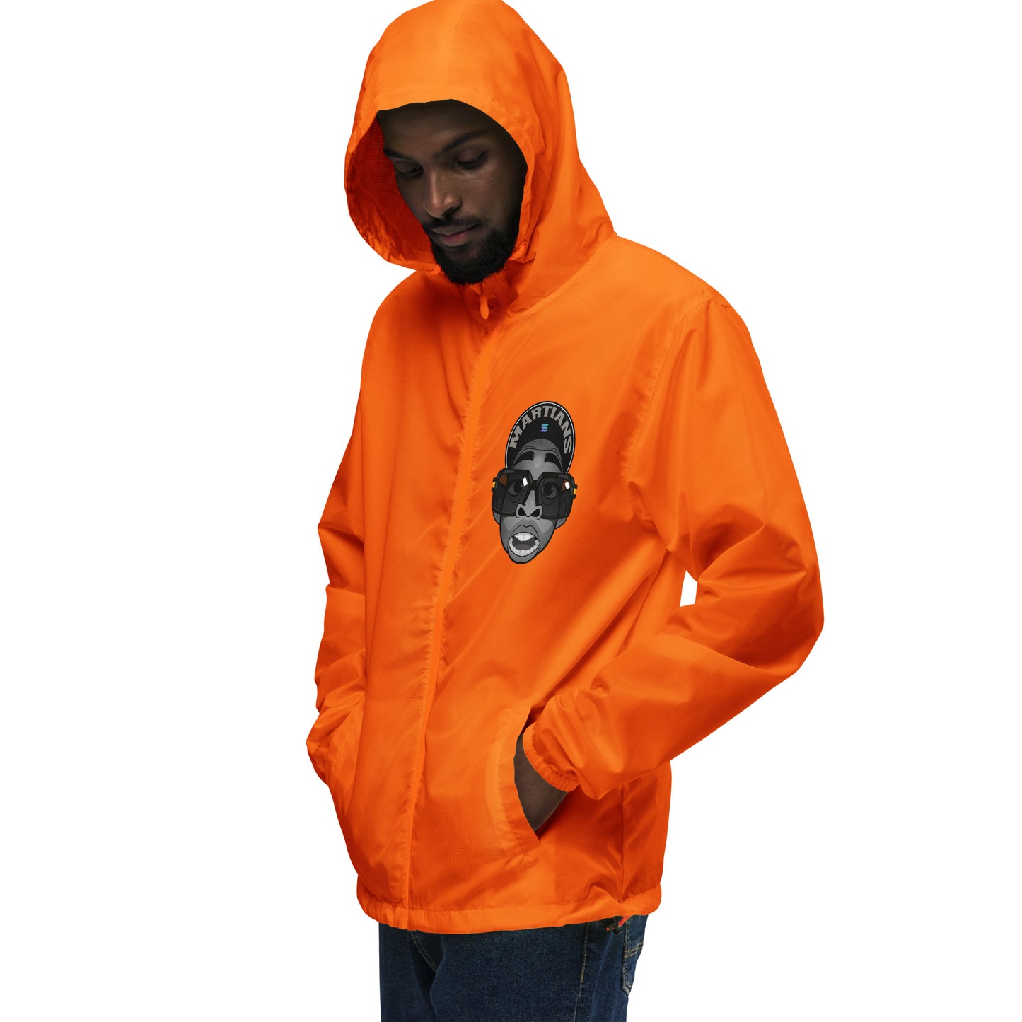 MARTIANS Unisex lightweight zip up windbreaker