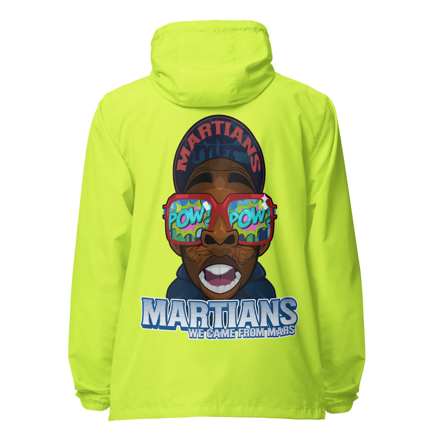 MARTIANS Unisex lightweight zip up windbreaker