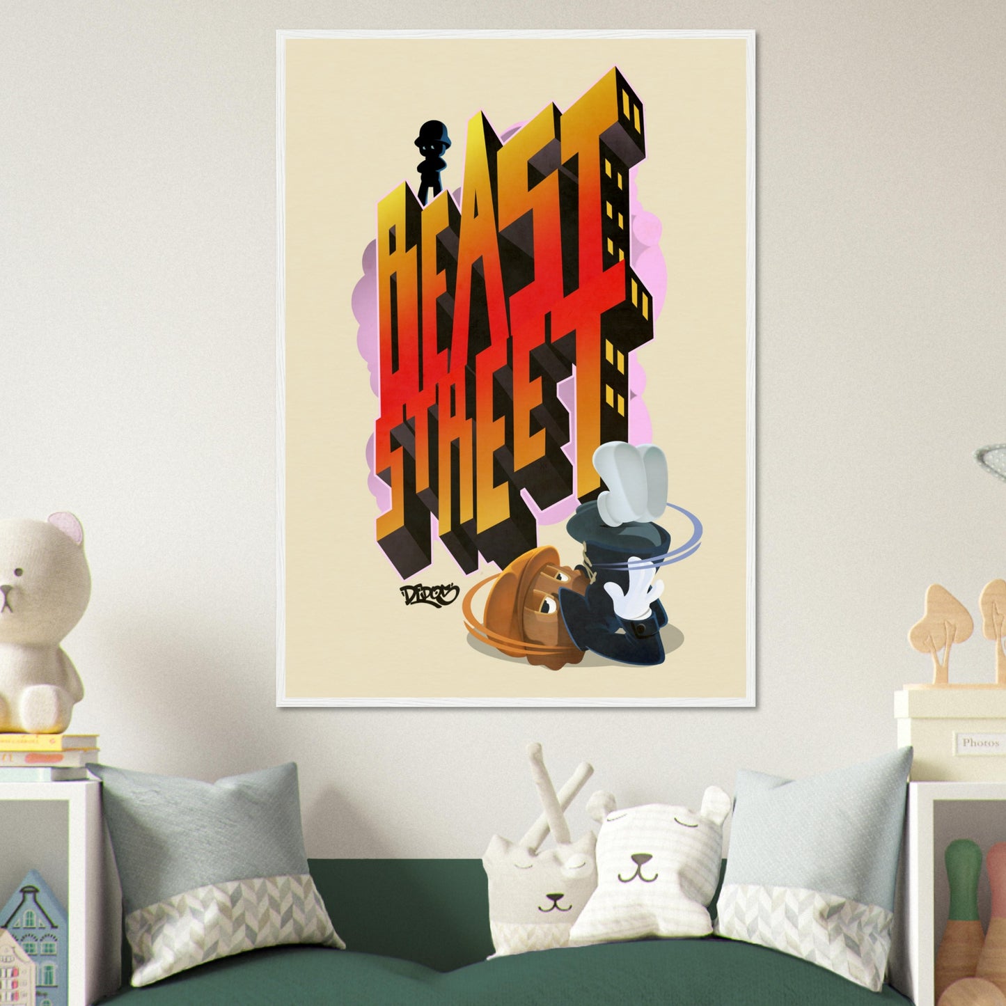 Beast Street Museum-Quality Matte Paper Wooden Framed Poster