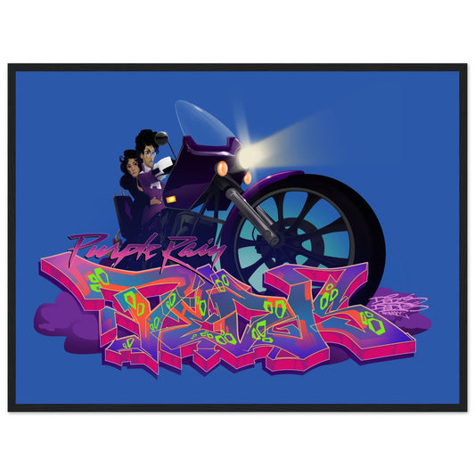 Purple Reign Premium Matte Paper Wooden Framed Poster