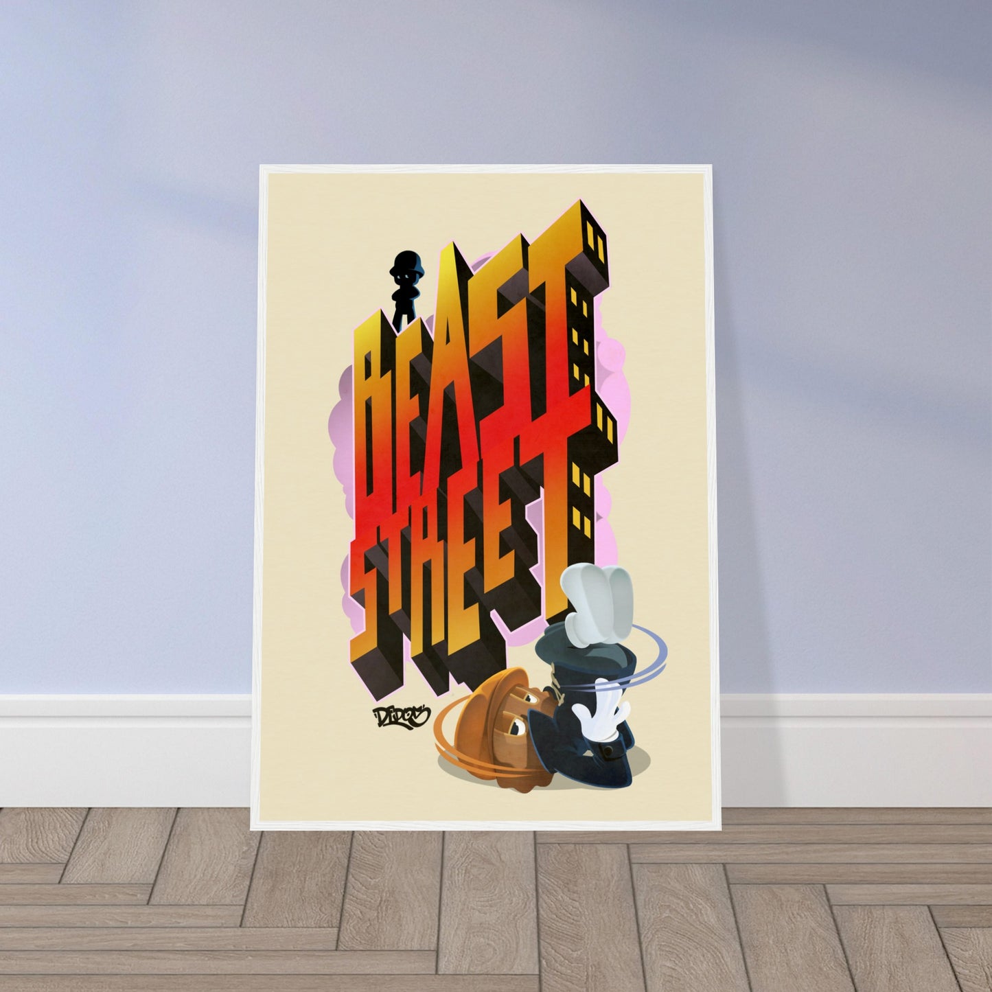 Beast Street Museum-Quality Matte Paper Wooden Framed Poster