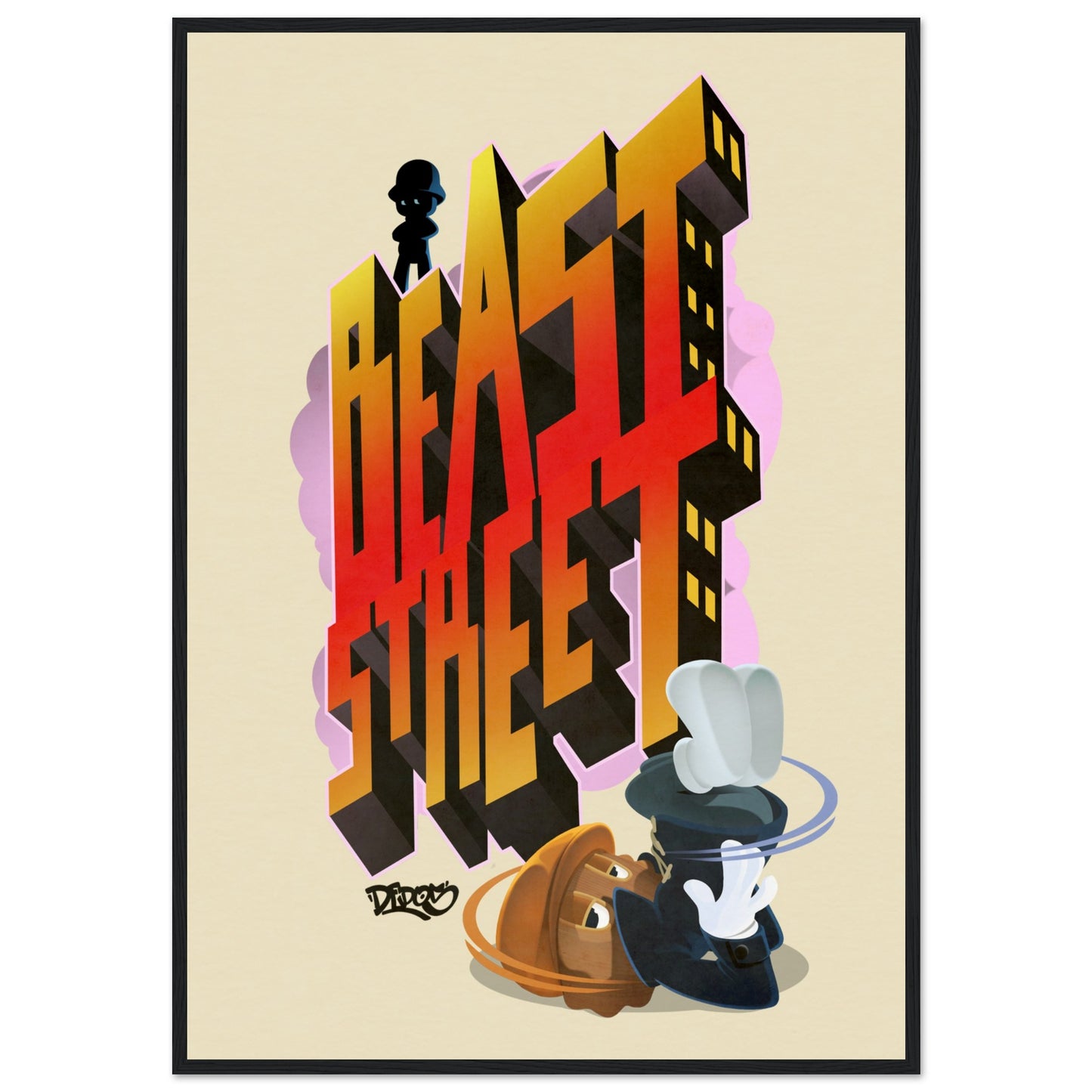 Beast Street Museum-Quality Matte Paper Wooden Framed Poster