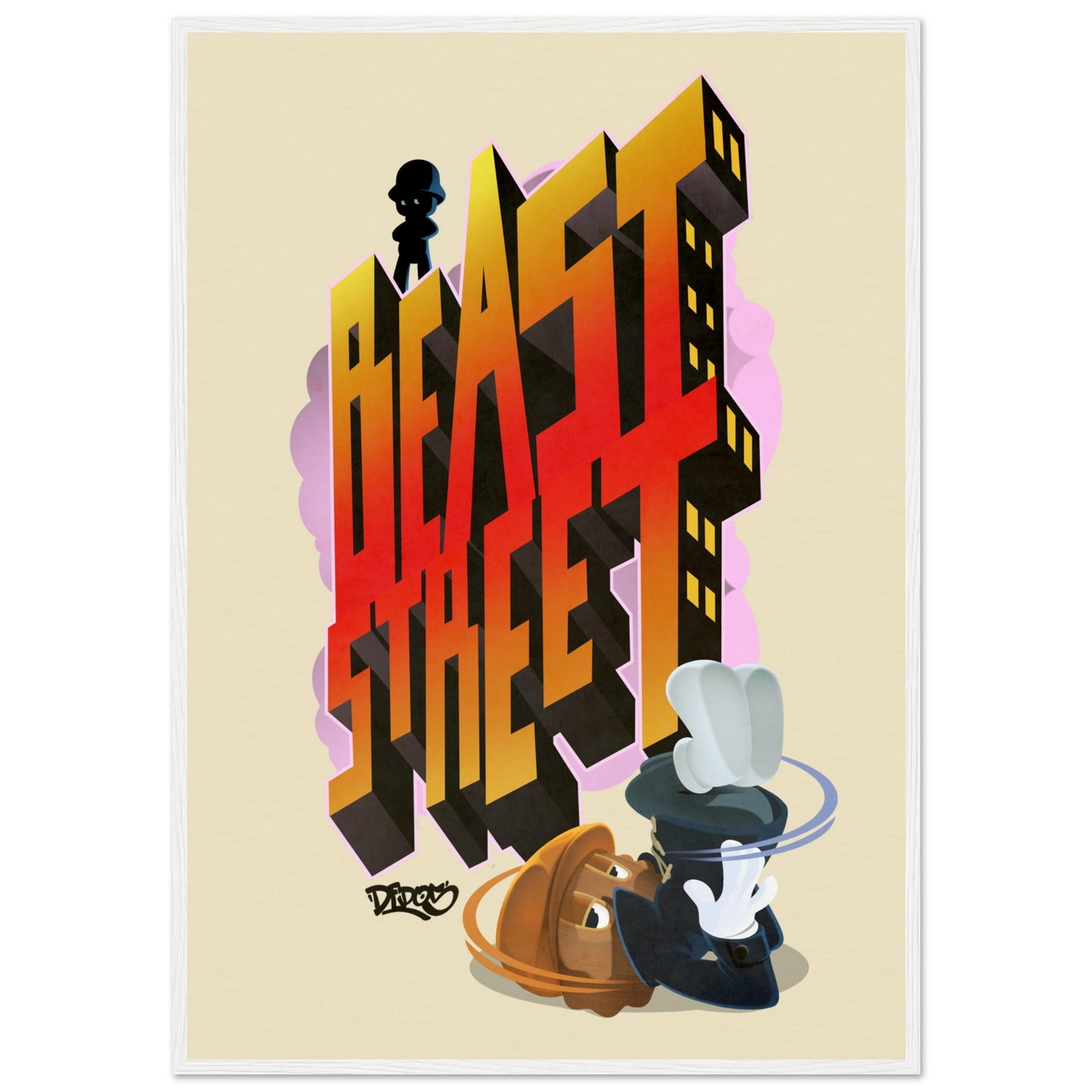 Beast Street Museum-Quality Matte Paper Wooden Framed Poster