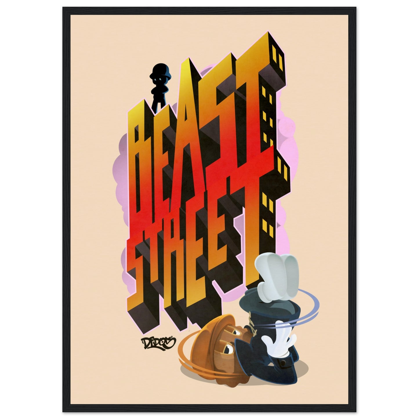 Beast Street Museum-Quality Matte Paper Wooden Framed Poster