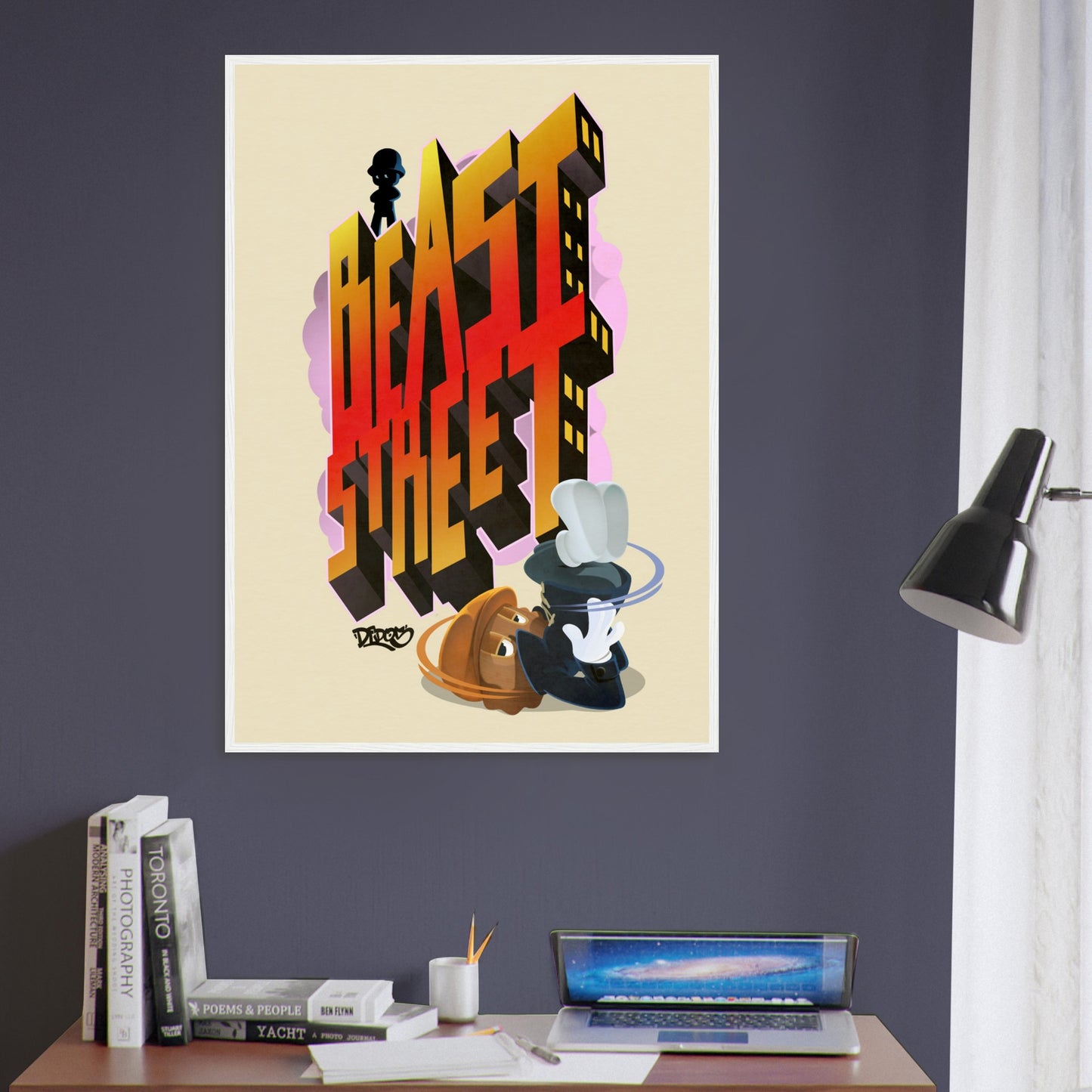 Beast Street Museum-Quality Matte Paper Wooden Framed Poster