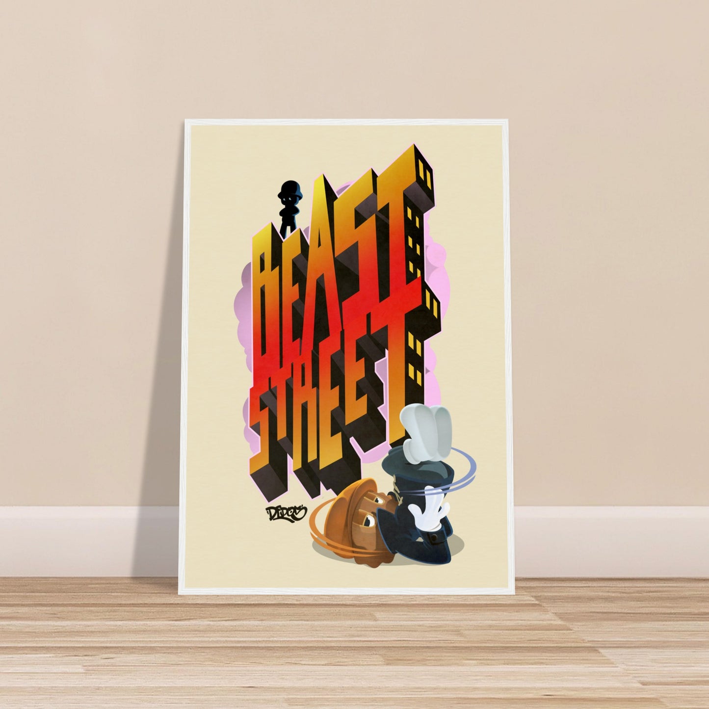 Beast Street Museum-Quality Matte Paper Wooden Framed Poster