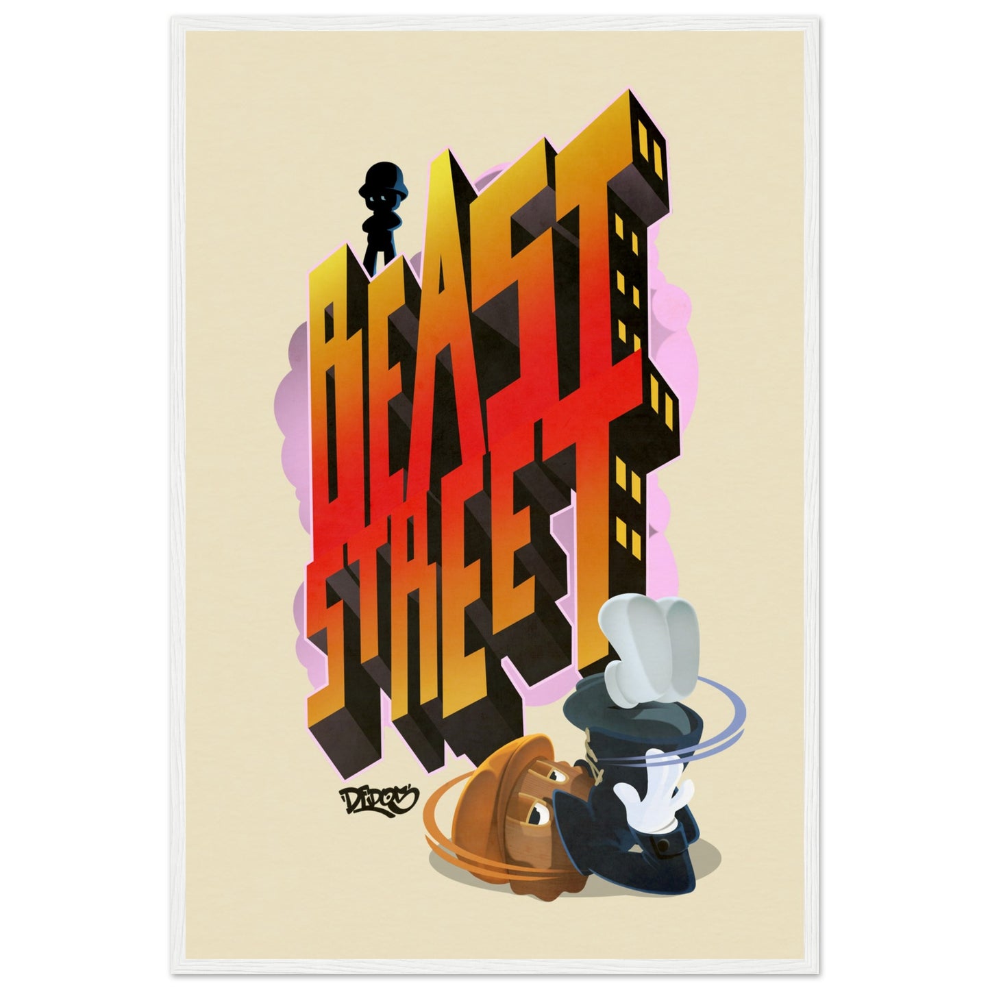 Beast Street Museum-Quality Matte Paper Wooden Framed Poster