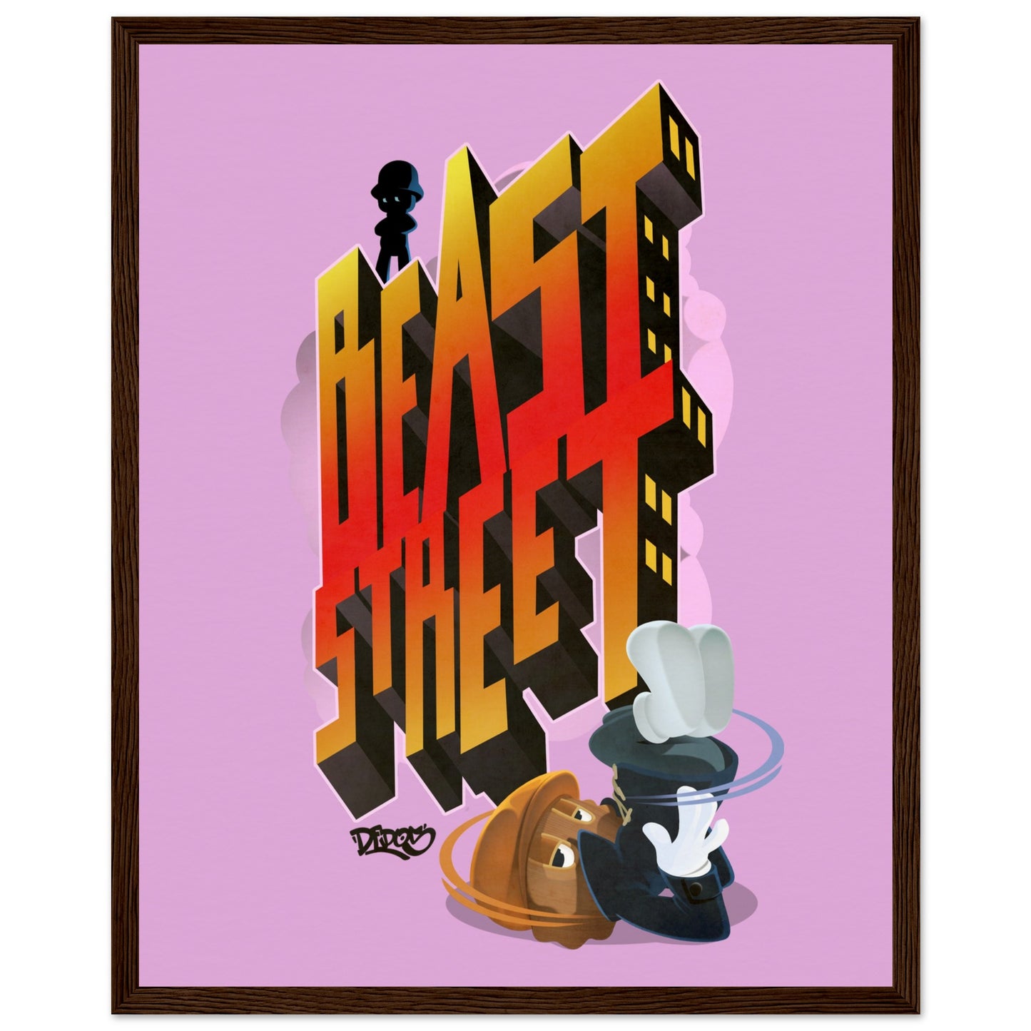 Beast Street Museum-Quality Matte Paper Wooden Framed Poster