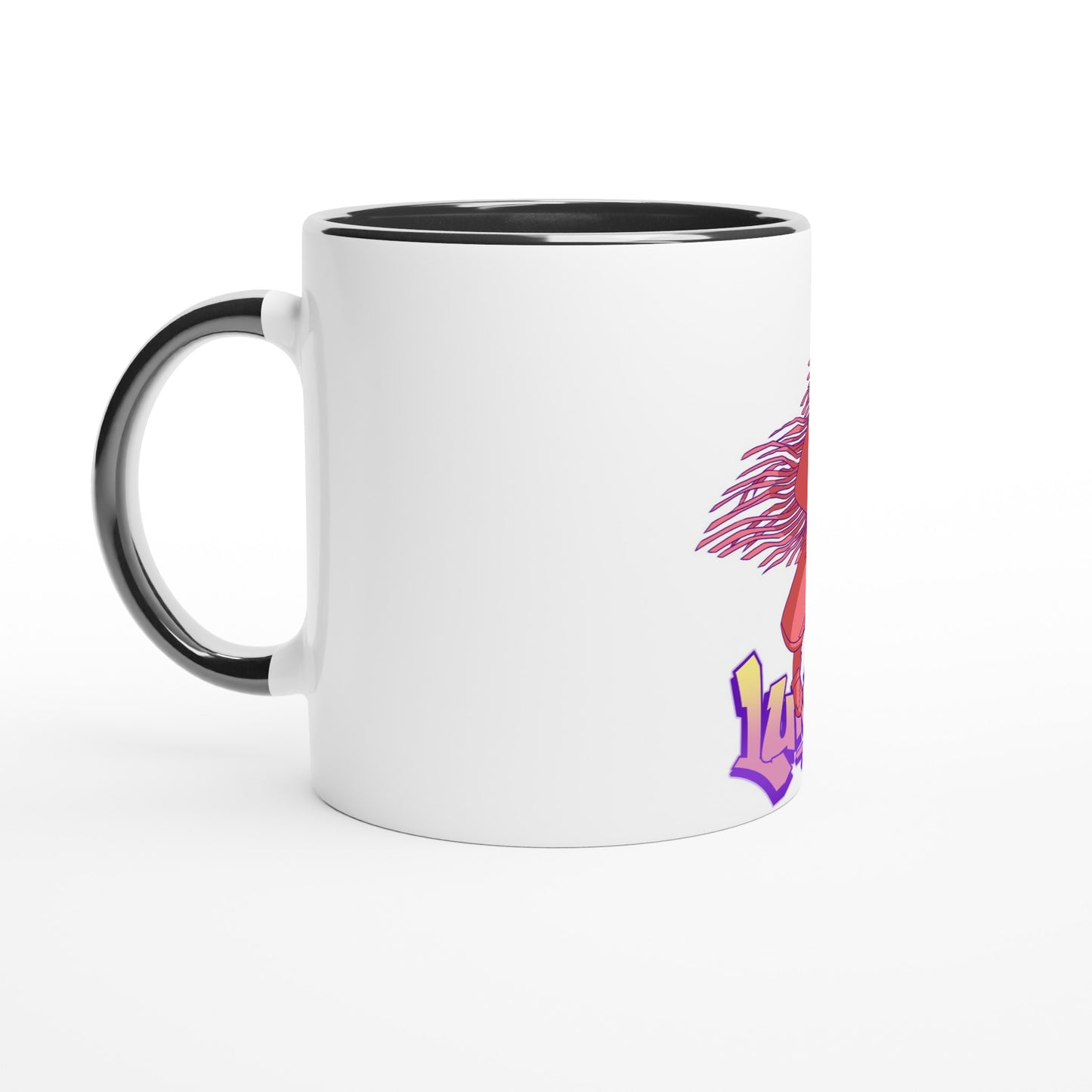 Lunacee White 11oz Ceramic Mug with Color Inside