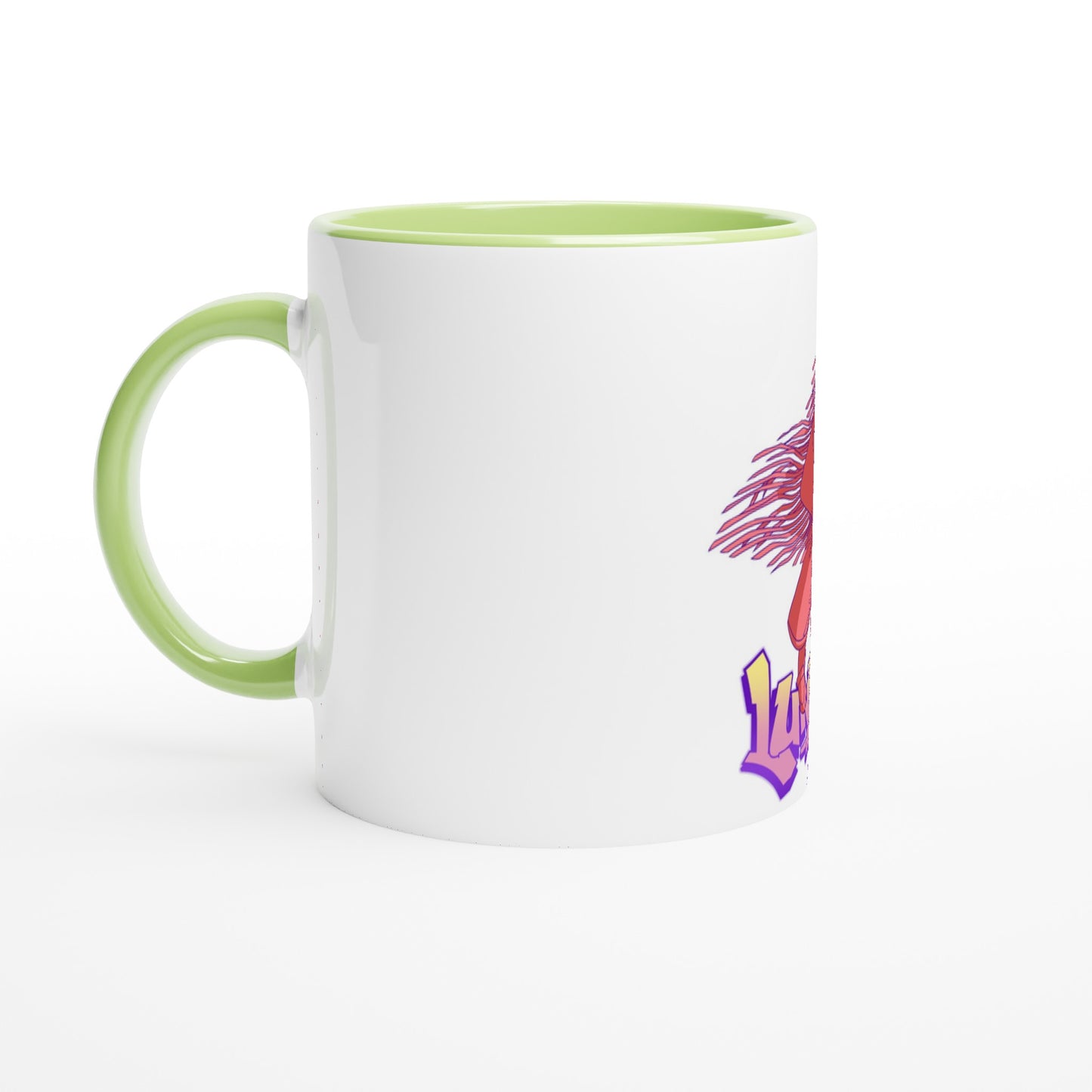 Lunacee White 11oz Ceramic Mug with Color Inside