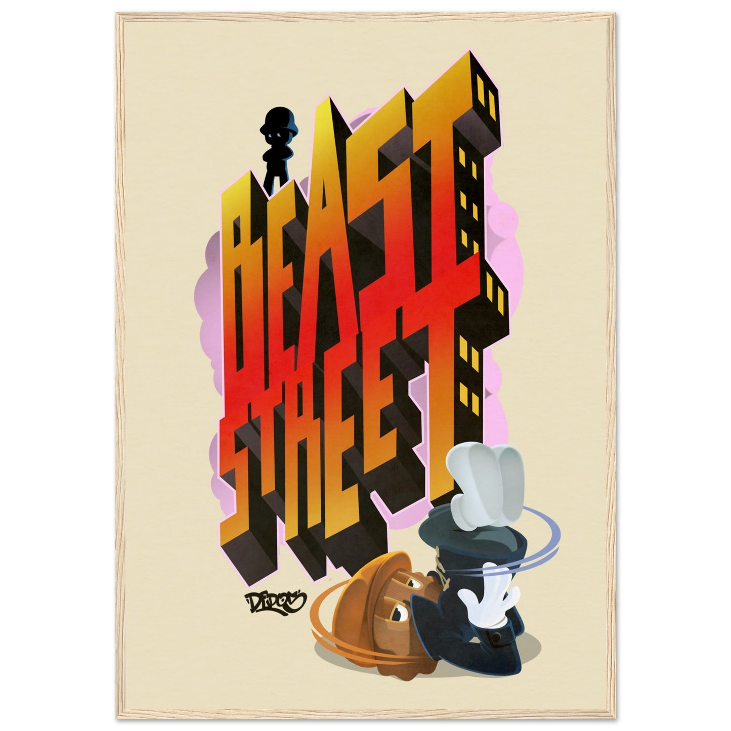 Beast Street Museum-Quality Matte Paper Wooden Framed Poster