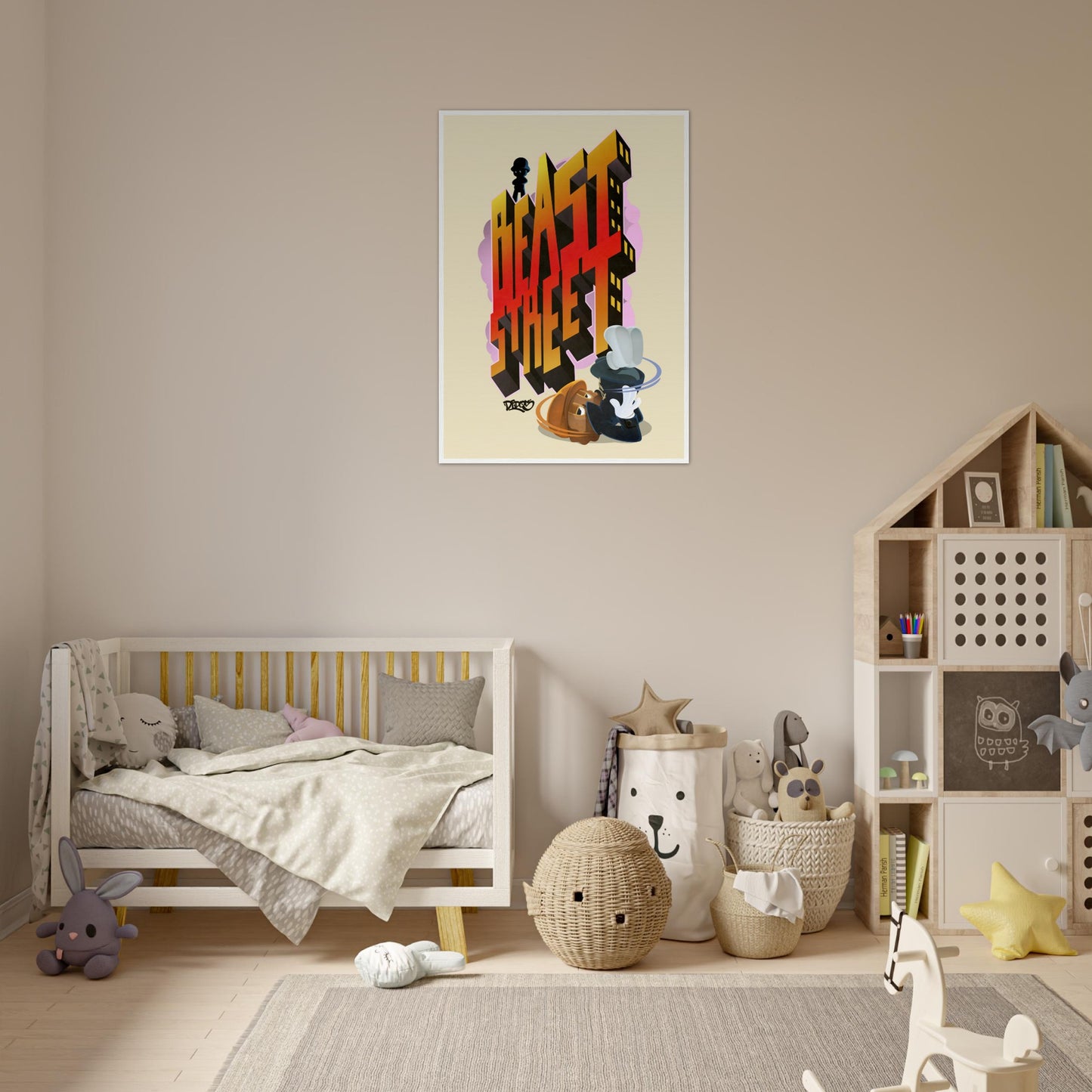 Beast Street Museum-Quality Matte Paper Wooden Framed Poster