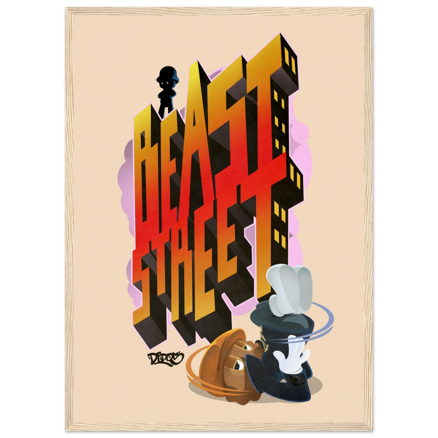 Beast Street Museum-Quality Matte Paper Wooden Framed Poster