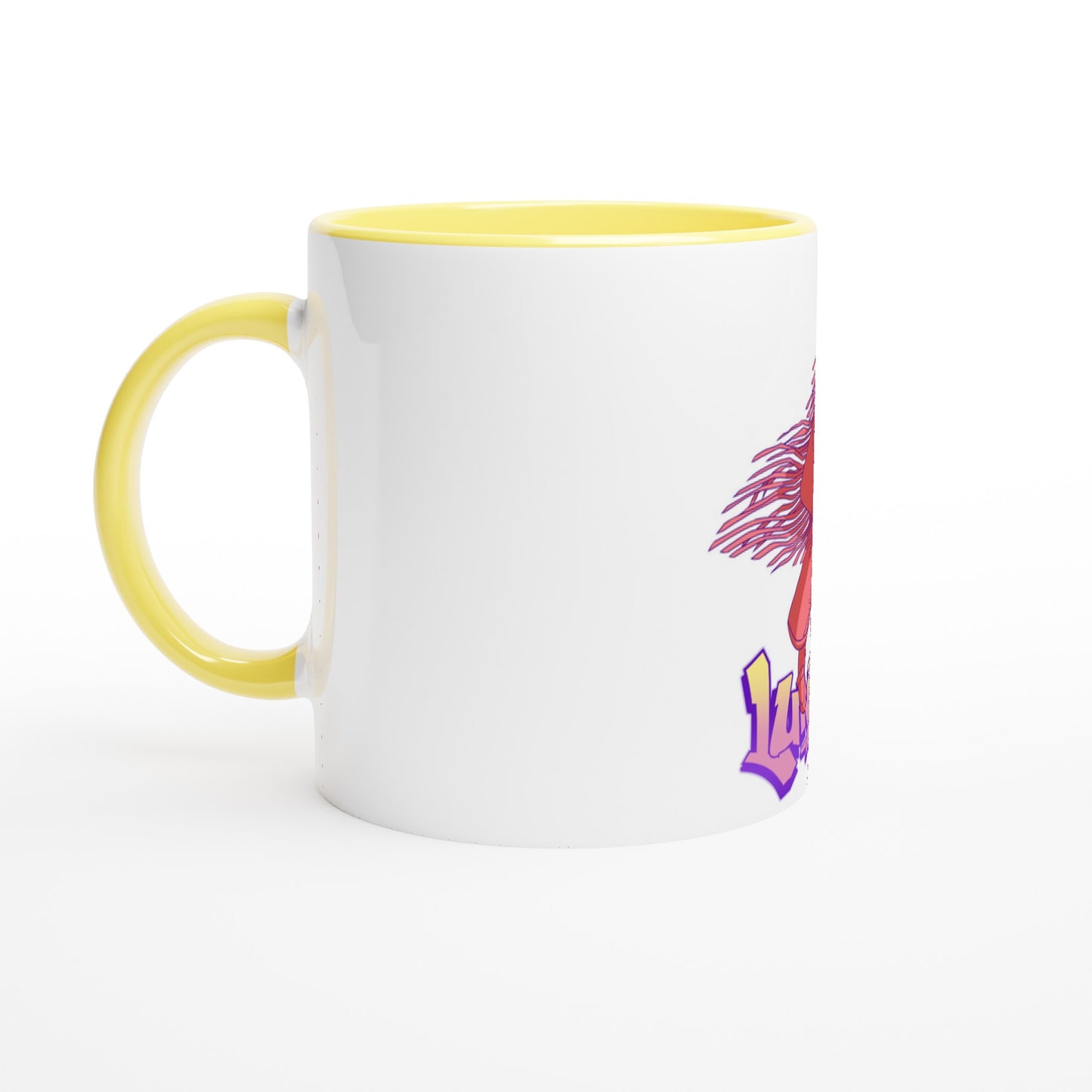 Lunacee White 11oz Ceramic Mug with Color Inside