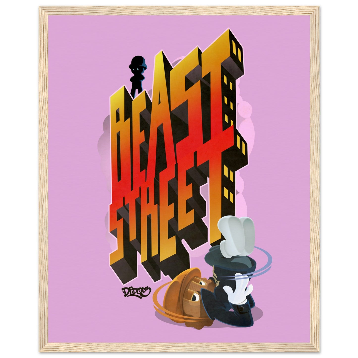 Beast Street Museum-Quality Matte Paper Wooden Framed Poster