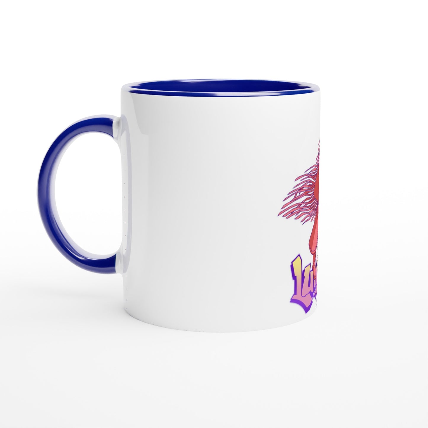 Lunacee White 11oz Ceramic Mug with Color Inside