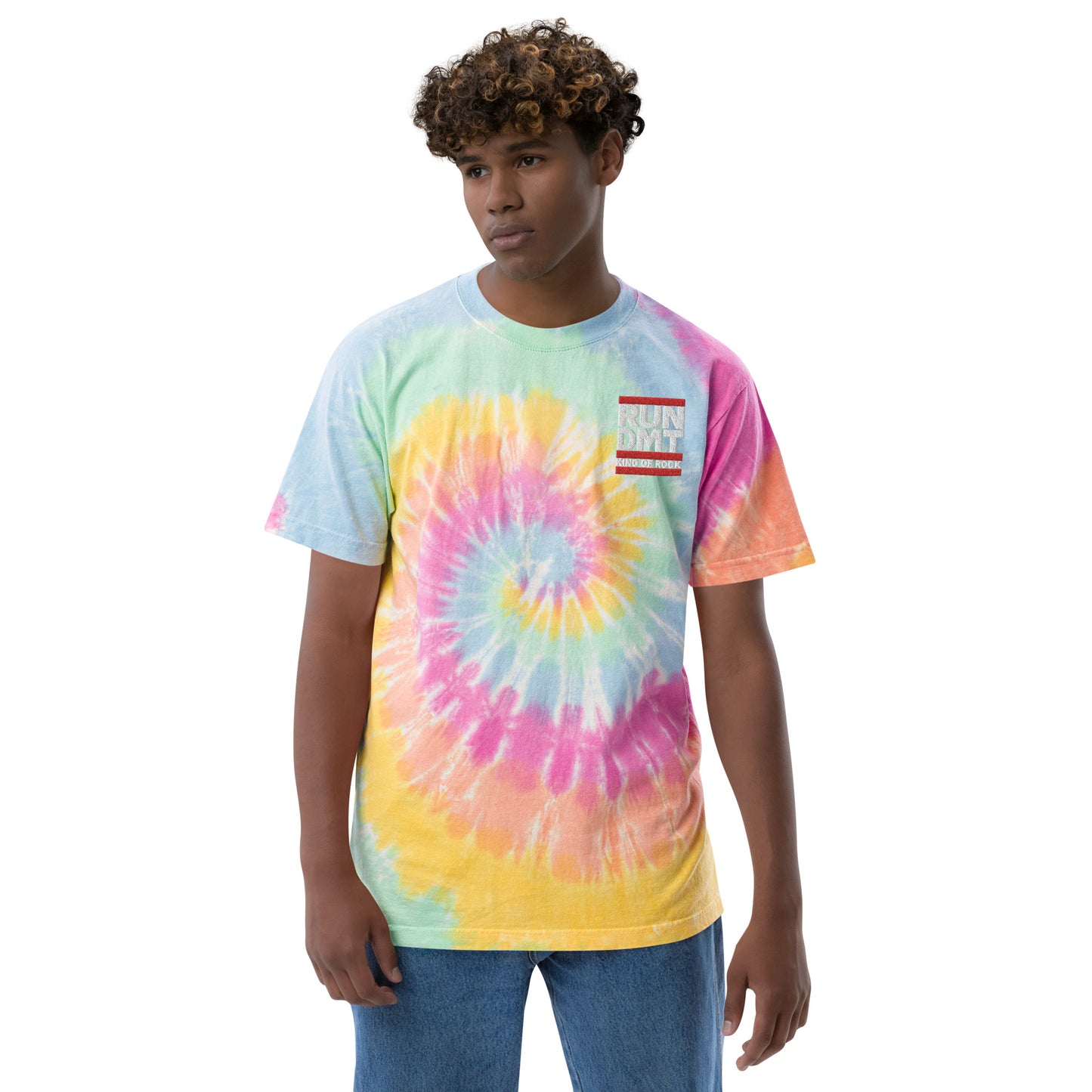 RUN DMT Oversized tie-dye t-shirt