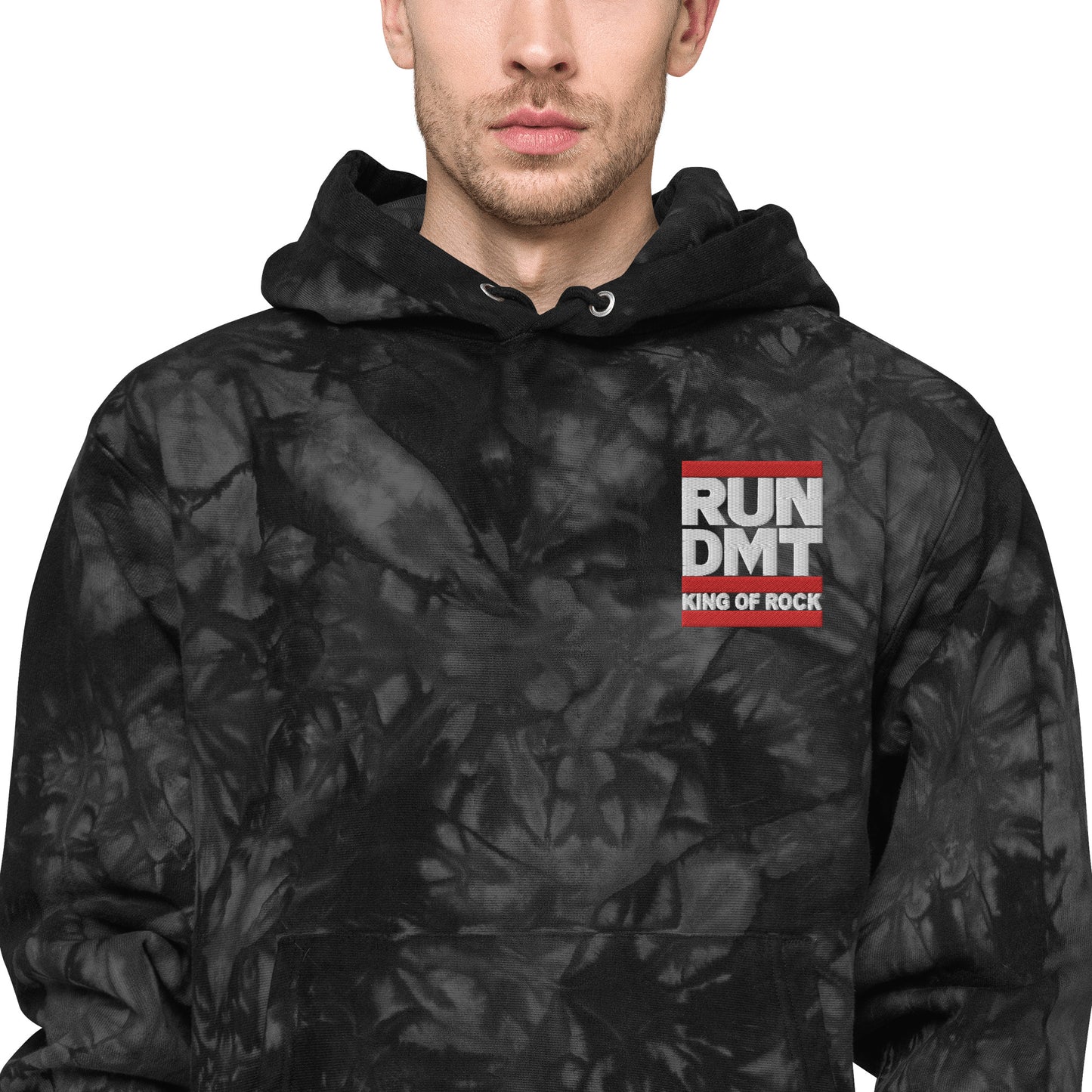 RUN DMT Unisex Champion tie-dye hoodie